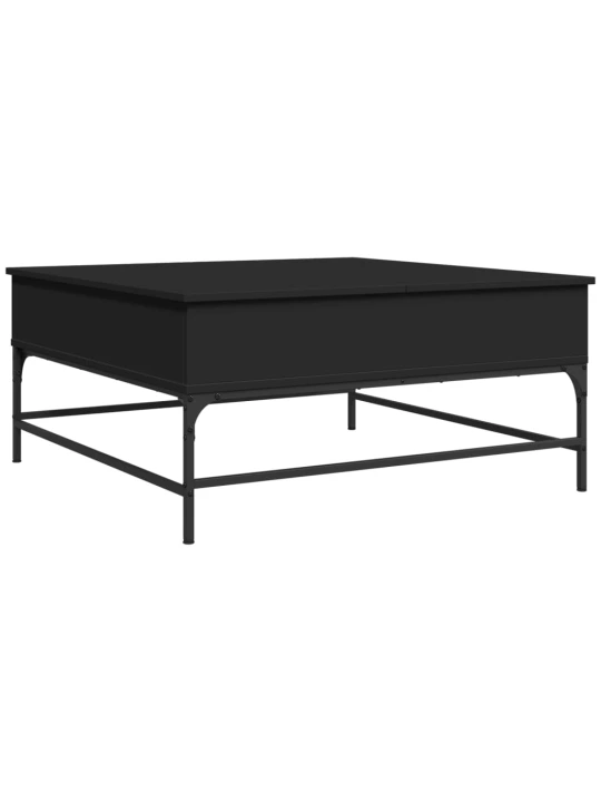 Konferenční stolek černý 95 x 95 x 45 cm kompozitní dřevo a kov