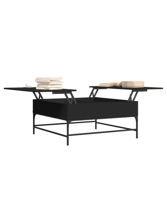 Konferenční stolek černý 95 x 95 x 45 cm kompozitní dřevo a kov