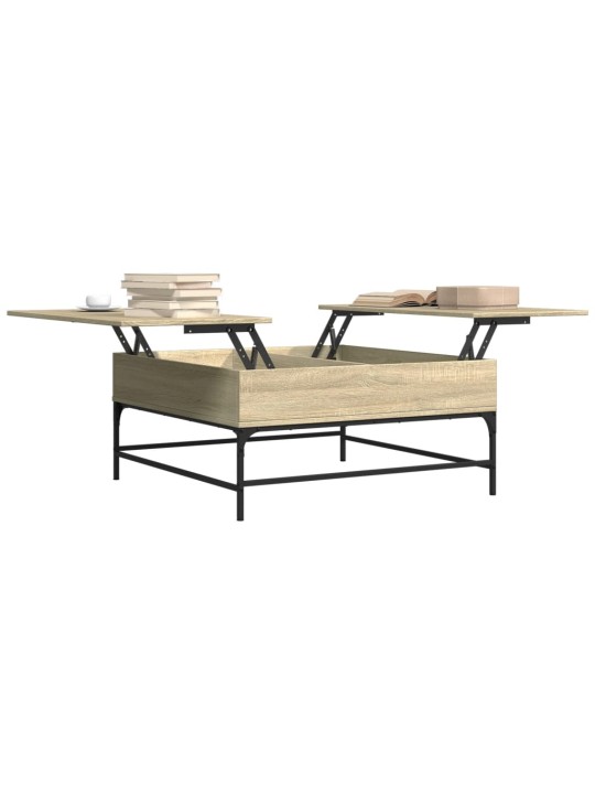 Konferenční stolek dub sonoma 95 x 95 x 45 cm kompozit a kov
