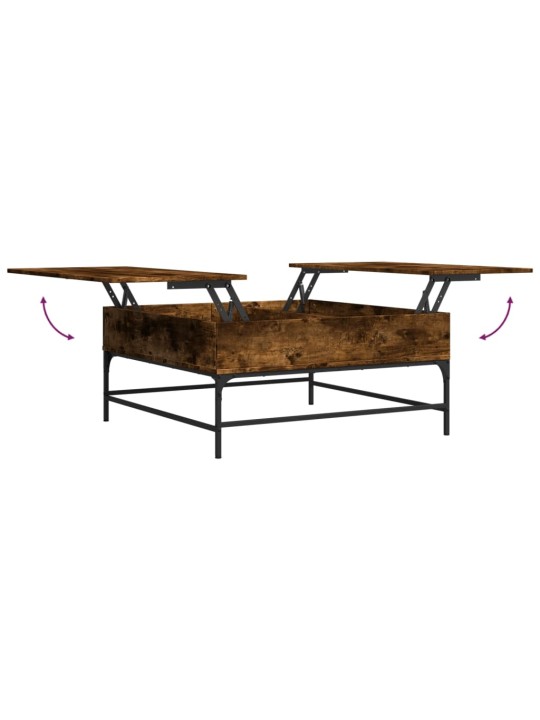 Konferenční stolek kouřový dub 95 x 95 x 45 cm kompozit a kov