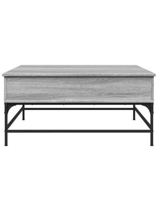 Konferenční stolek šedý sonoma 95 x 95 x 45 cm kompozit a kov