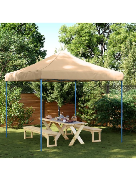 Skládací party stan pop-up béžový 292 x 292 x 315 cm