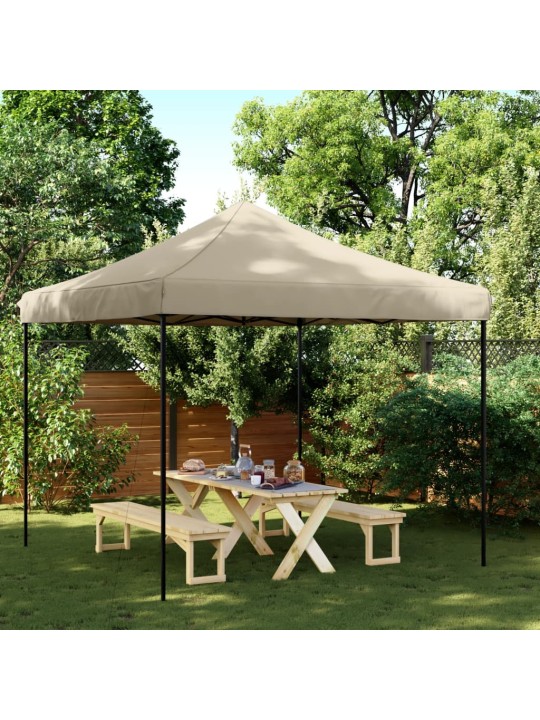 Skládací party stan pop-up taupe 292 x 292 x 315 cm