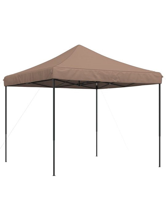 Skládací party stan pop-up hnědý 292 x 292 x 315 cm