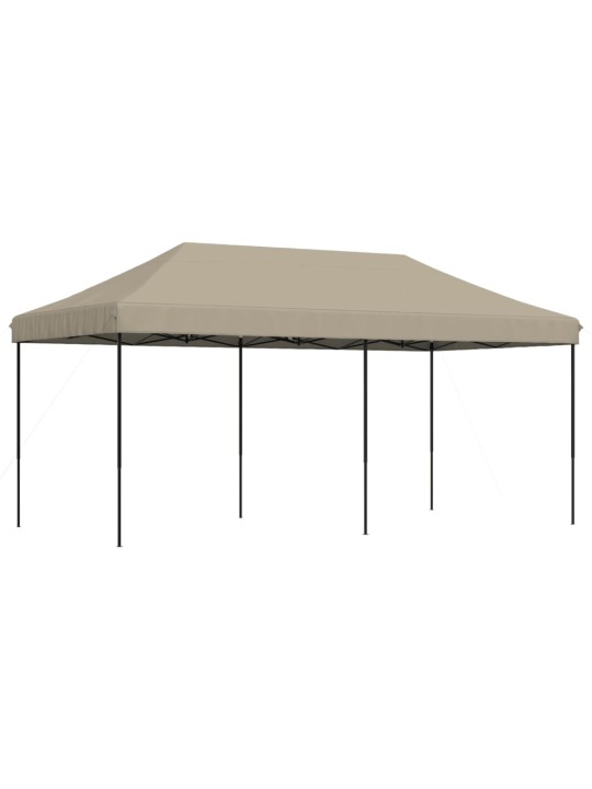 Skládací party stan pop-up taupe 580 x 292 x 315 cm