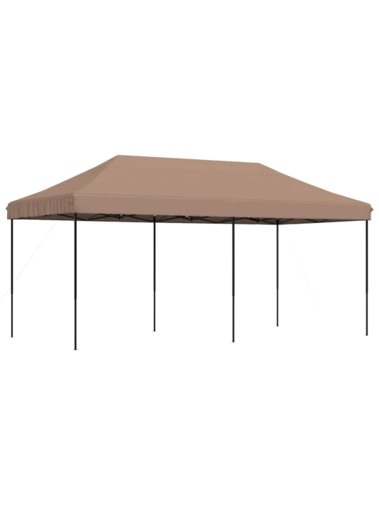 Skládací party stan pop-up hnědý 580 x 292 x 315 cm