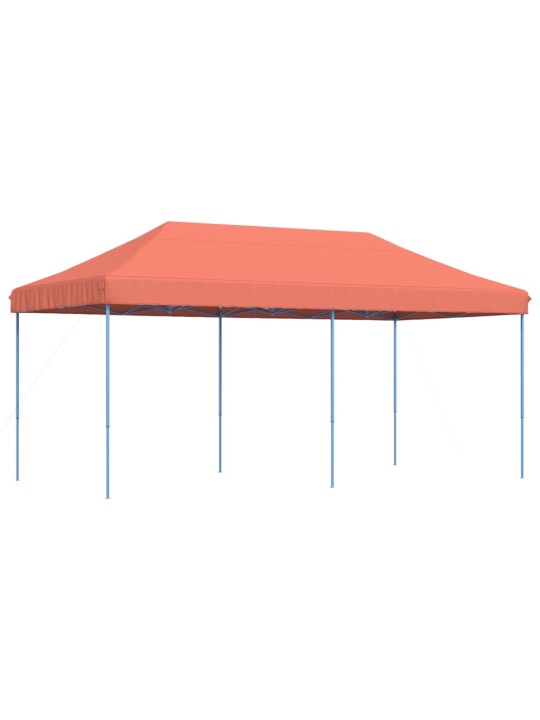 Skládací party stan pop-up terakota 580 x 292 x 315 cm