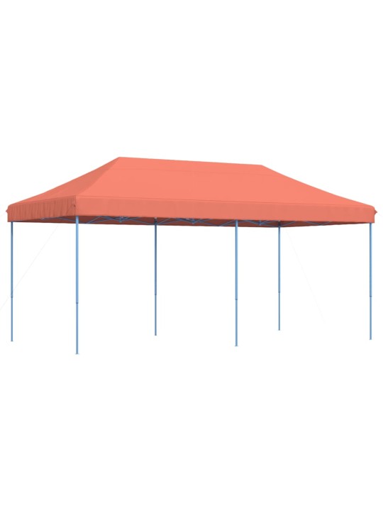 Skládací party stan pop-up terakota 580 x 292 x 315 cm