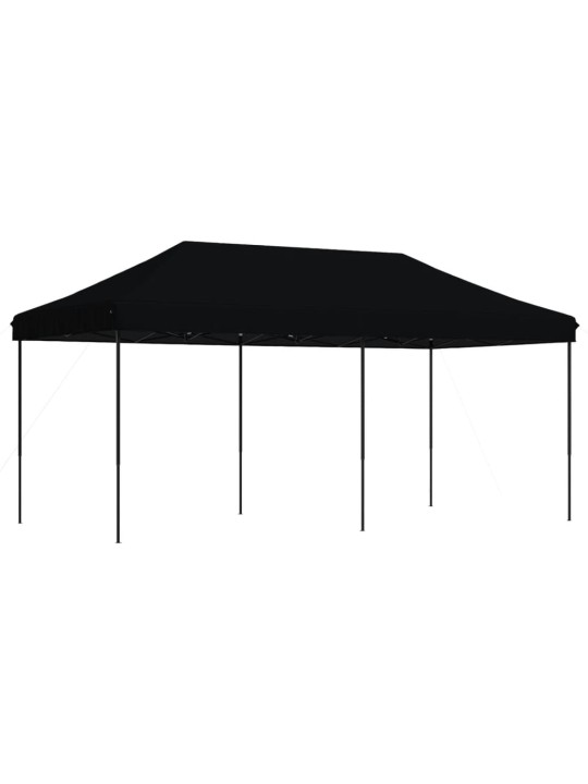 Skládací party stan pop-up černý 580 x 292 x 315 cm