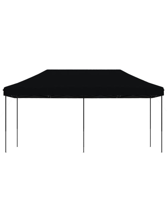 Skládací party stan pop-up černý 580 x 292 x 315 cm