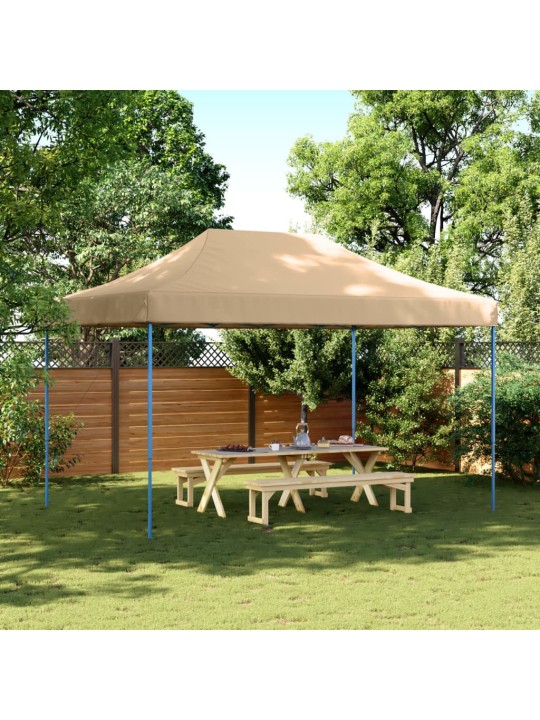 Skládací party stan pop-up béžový 440 x 292 x 315 cm