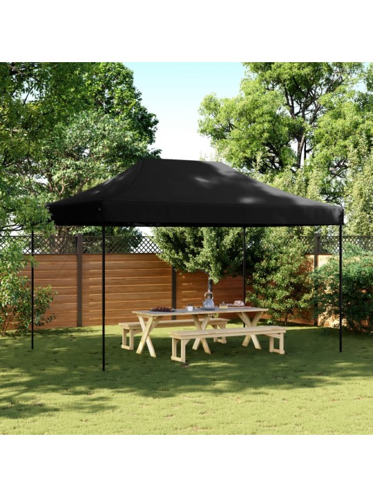 Skládací party stan pop-up černý 440 x 292 x 315 cm