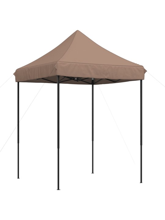 Skládací party stan pop-up hnědý 200 x 200 x 306 cm