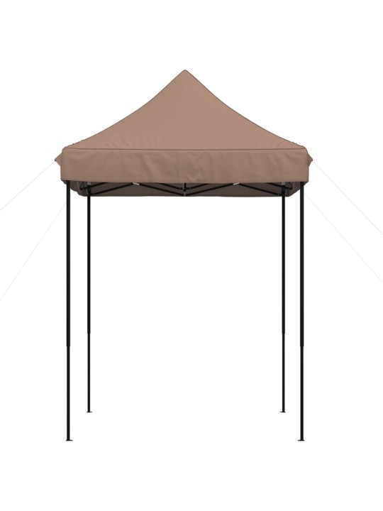 Skládací party stan pop-up hnědý 200 x 200 x 306 cm