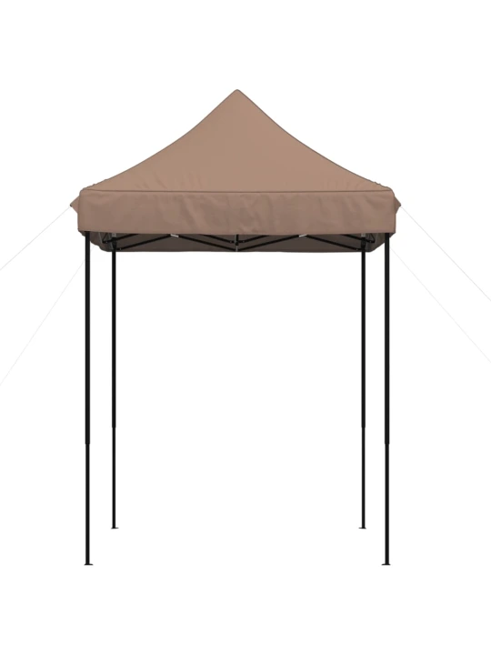 Skládací party stan pop-up hnědý 200 x 200 x 306 cm