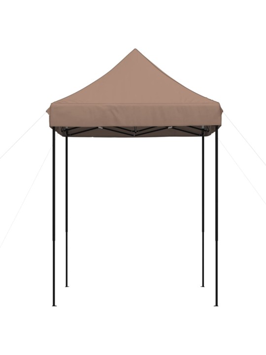 Skládací party stan pop-up hnědý 200 x 200 x 306 cm