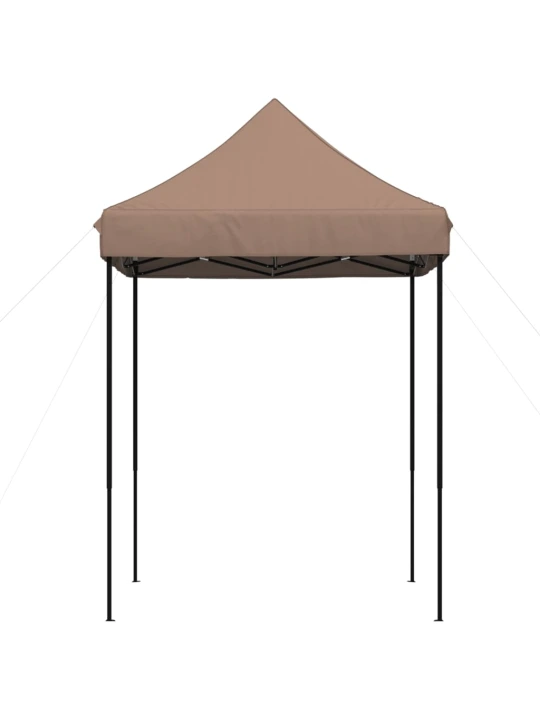 Skládací party stan pop-up hnědý 200 x 200 x 306 cm
