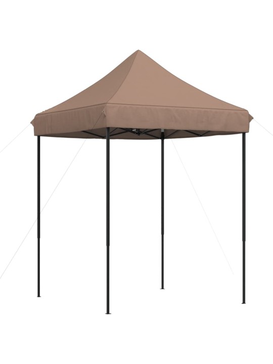 Skládací party stan pop-up hnědý 200 x 200 x 306 cm