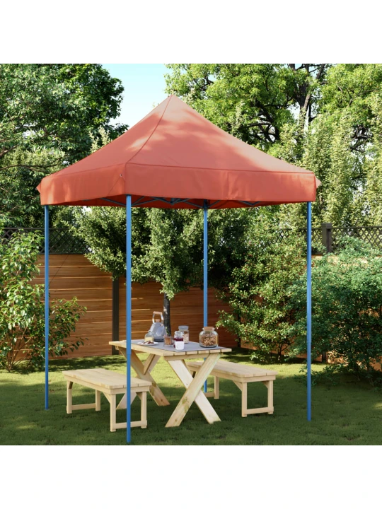 Skládací party stan pop-up terakota 200 x 200 x 306 cm