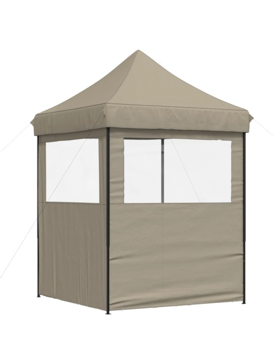 Skládací party stan pop-up se 2 bočními stěnami taupe