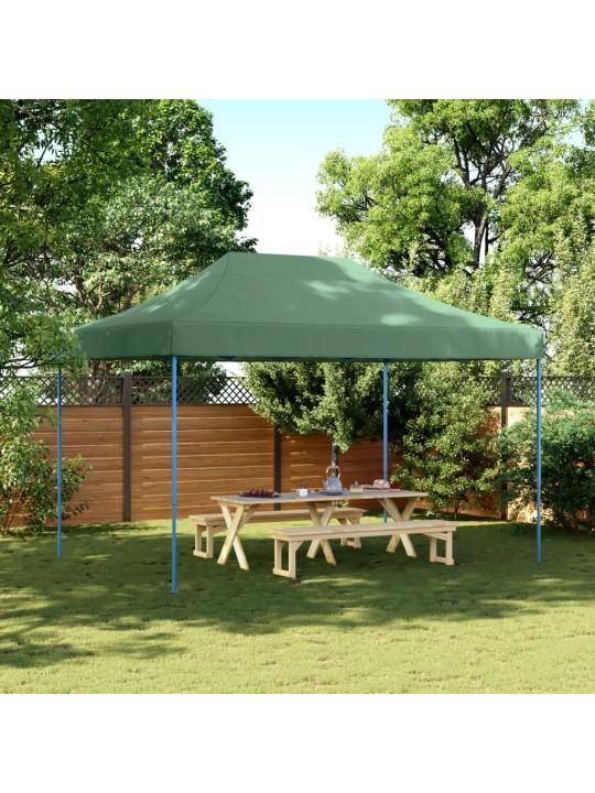 Skládací party stan pop-up zelený 410 x 279 x 315 cm