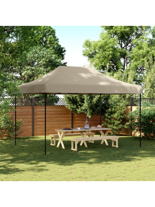 Skládací party stan pop-up taupe 410 x 279 x 315 cm