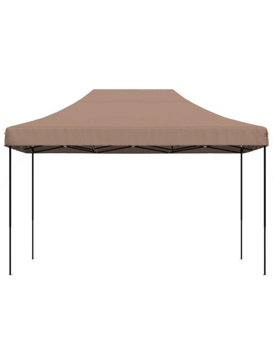 Skládací party stan pop-up hnědý 410 x 279 x 315 cm