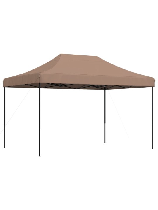 Skládací party stan pop-up hnědý 410 x 279 x 315 cm