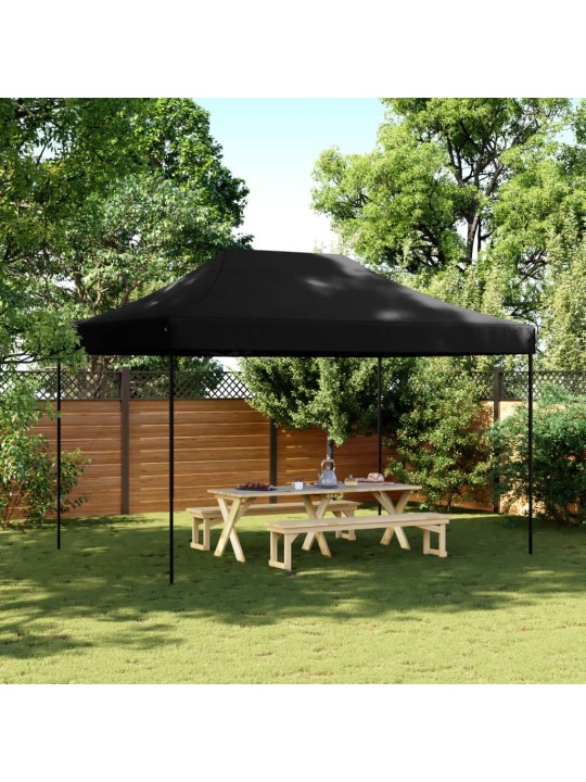 Skládací party stan pop-up černý 410 x 279 x 315 cm