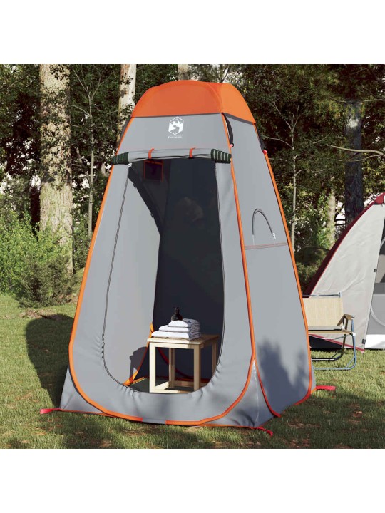 Toaletní stan šedý a oranžový pop-up nepromokavý