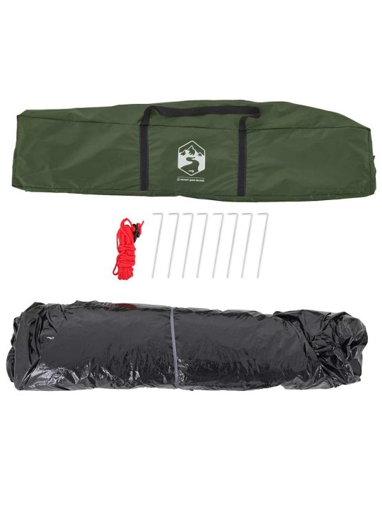 Kempingový stan kupole pro 5 osob zelený rychloupínací