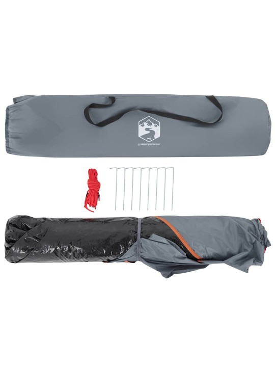 Kempingový stan kupole pro 2 šedý a oranžový rychloupínací