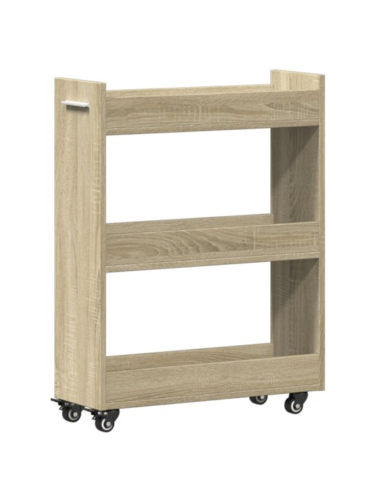 Skříňka na kolečkách dub sonoma 60x22x79 cm kompozitní dřevo