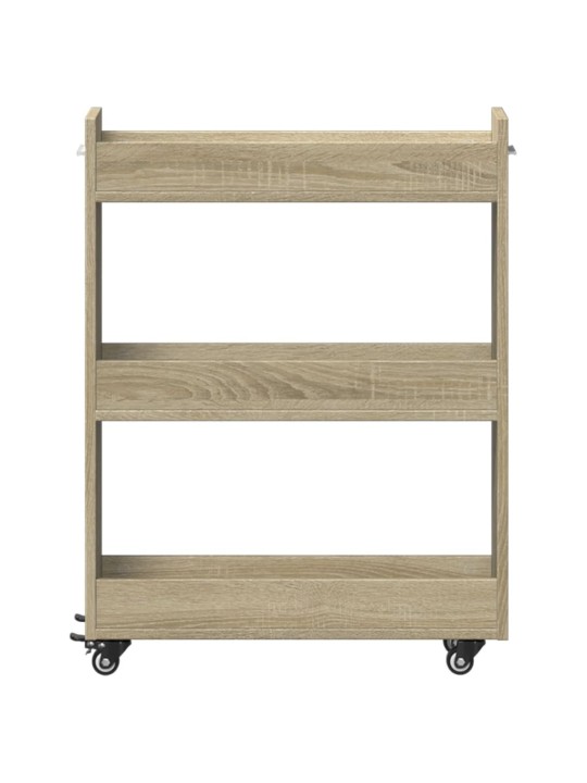 Skříňka na kolečkách dub sonoma 60x22x79 cm kompozitní dřevo