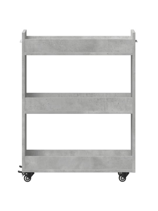 Skříňka na kolečkách betonově šedá 60x22x79 cm kompozitní dřevo