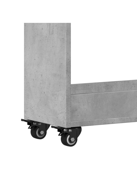 Skříňka na kolečkách betonově šedá 60x22x79 cm kompozitní dřevo