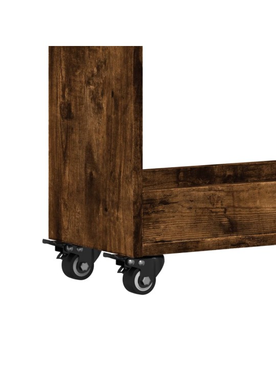 Skříňka na kolečkách kouřový dub 60x22x79 cm kompozitní dřevo