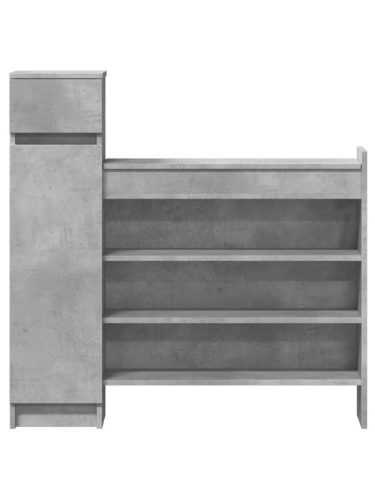 Botník betonově šedý 100,5 x 28 x 100 cm kompozitní dřevo