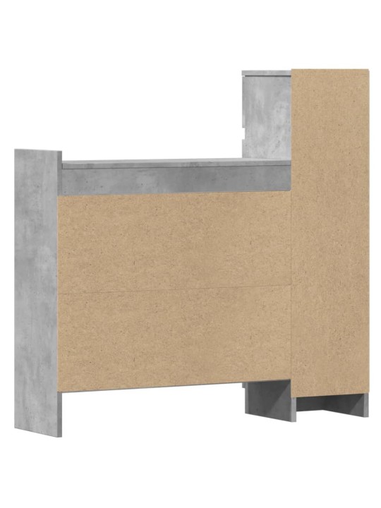Botník betonově šedý 100,5 x 28 x 100 cm kompozitní dřevo