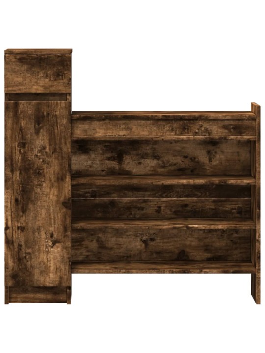 Botník kouřový dub 100,5 x 28 x 100 cm kompozitní dřevo