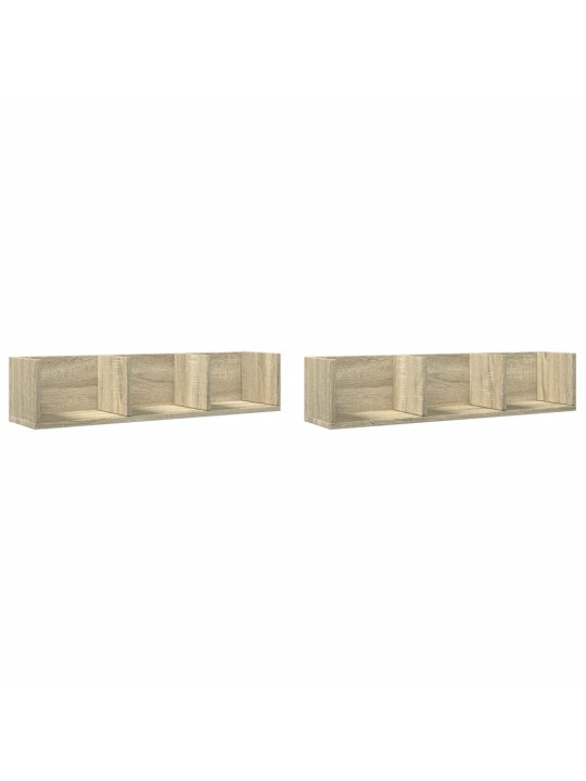 Nástěnné skříňky 2 ks dub sonoma 75x18x16,5 cm kompozitní dřevo