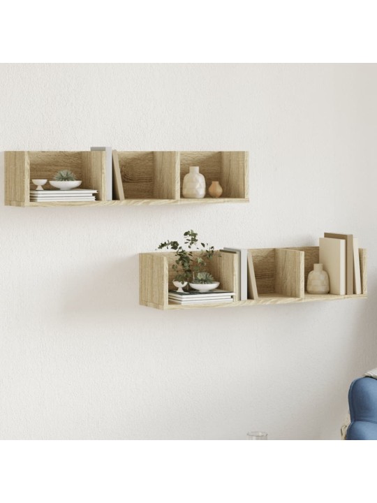 Nástěnné skříňky 2 ks dub sonoma 75x18x16,5 cm kompozitní dřevo