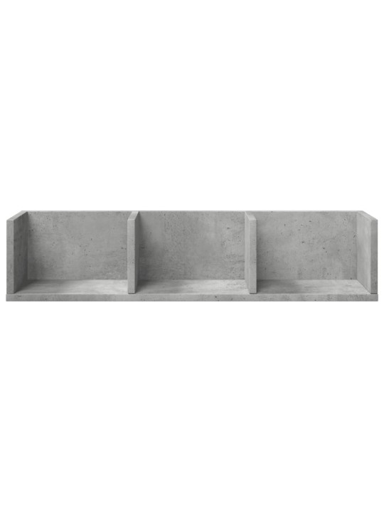 Nástěnné skříňky 2 ks betonově šedé 75 x 18 x 16,5 cm kompozit