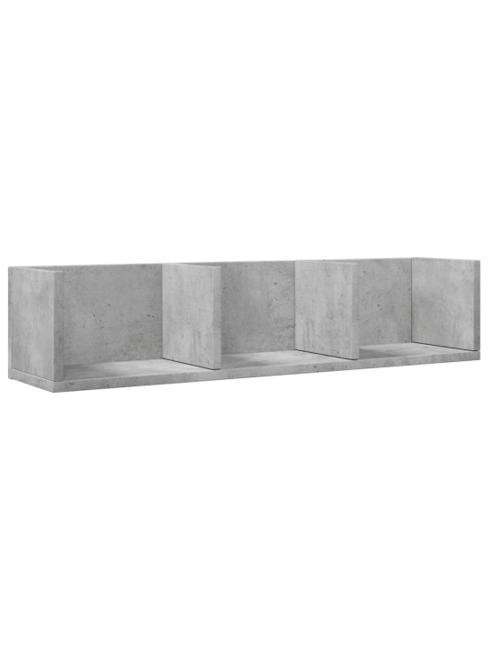 Nástěnné skříňky 2 ks betonově šedé 75 x 18 x 16,5 cm kompozit