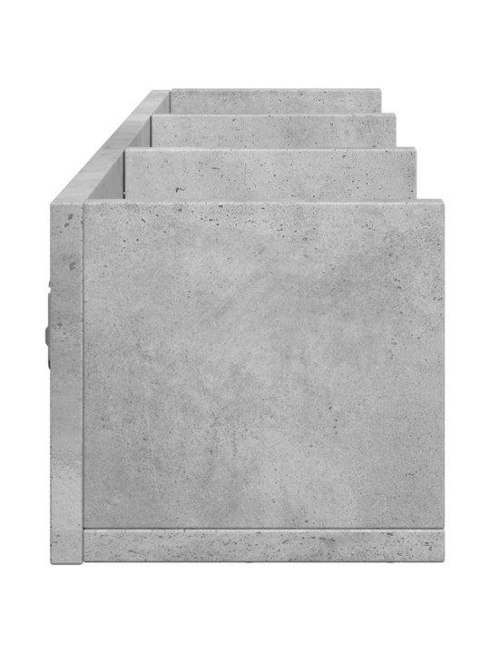 Nástěnné skříňky 2 ks betonově šedé 75 x 18 x 16,5 cm kompozit