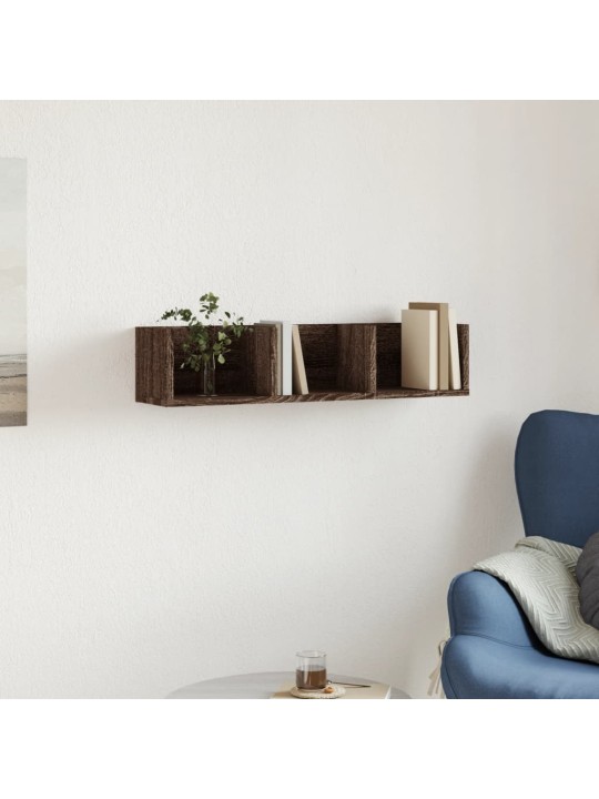 Nástěnná skříňka hnědý dub 75 x 18 x 16,5 cm kompozitní dřevo