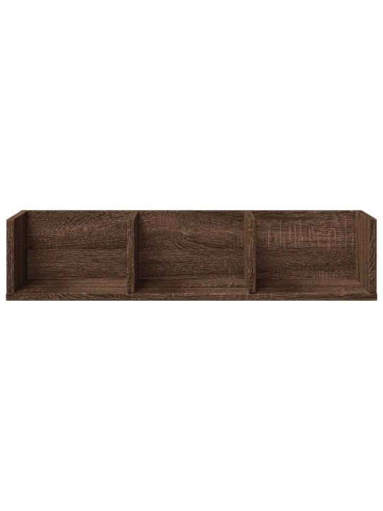 Nástěnné skříňky 2 ks hnědý dub 75x18x16,5 cm kompozitní dřevo