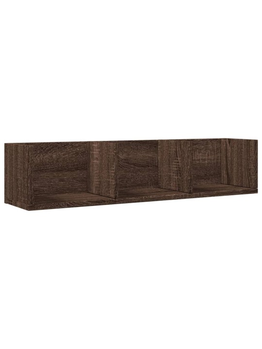 Nástěnné skříňky 2 ks hnědý dub 75x18x16,5 cm kompozitní dřevo
