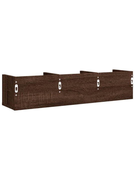 Nástěnné skříňky 2 ks hnědý dub 75x18x16,5 cm kompozitní dřevo