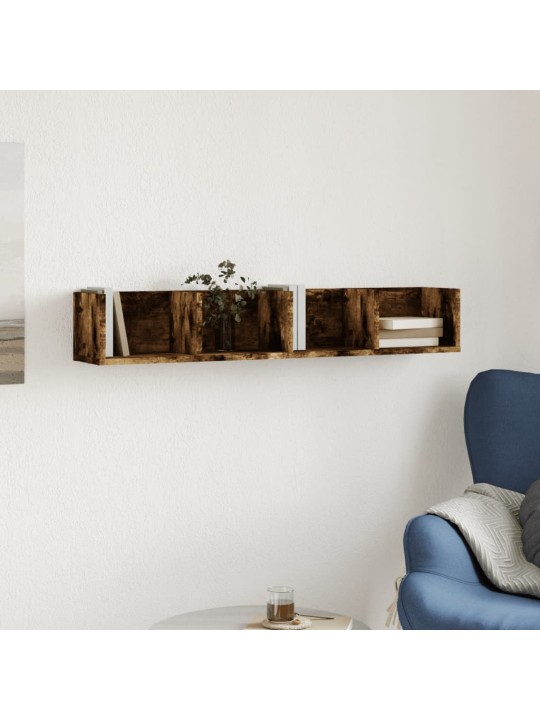 Nástěnná skříňka kouřový dub 99 x 18 x 16,5 cm kompozitní dřevo